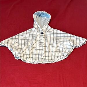 Reversible Plaid Hooded Kids Cape (New)